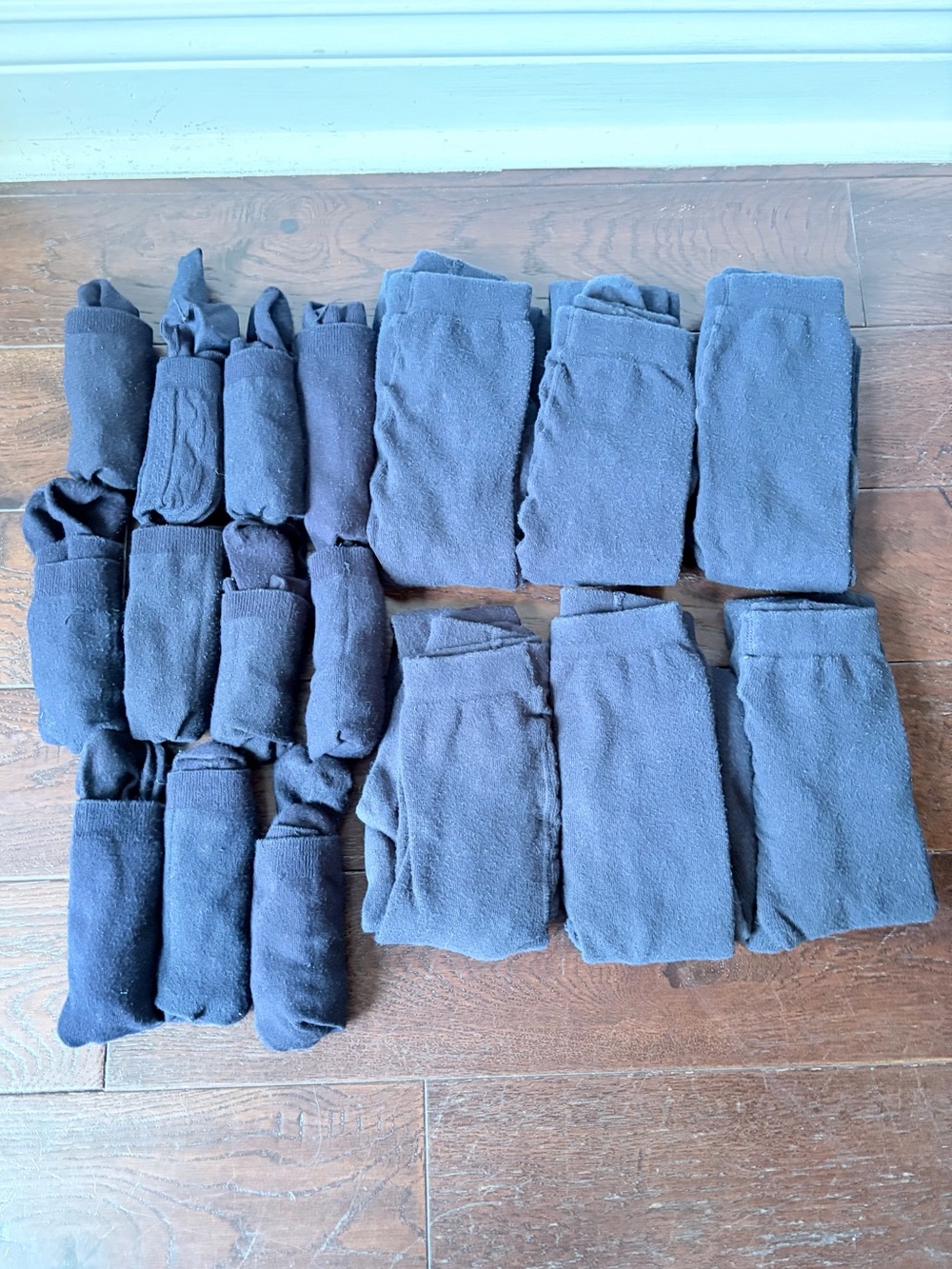 17 Piece School Uniform Legwear -  6 Tights, 11 Knee High Socks - Size 12|M
